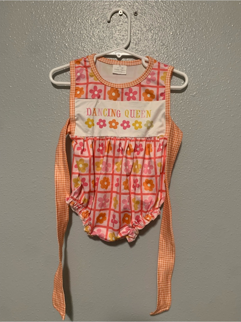 Dancing Queen Floral Infant Romper — Pink & Orange